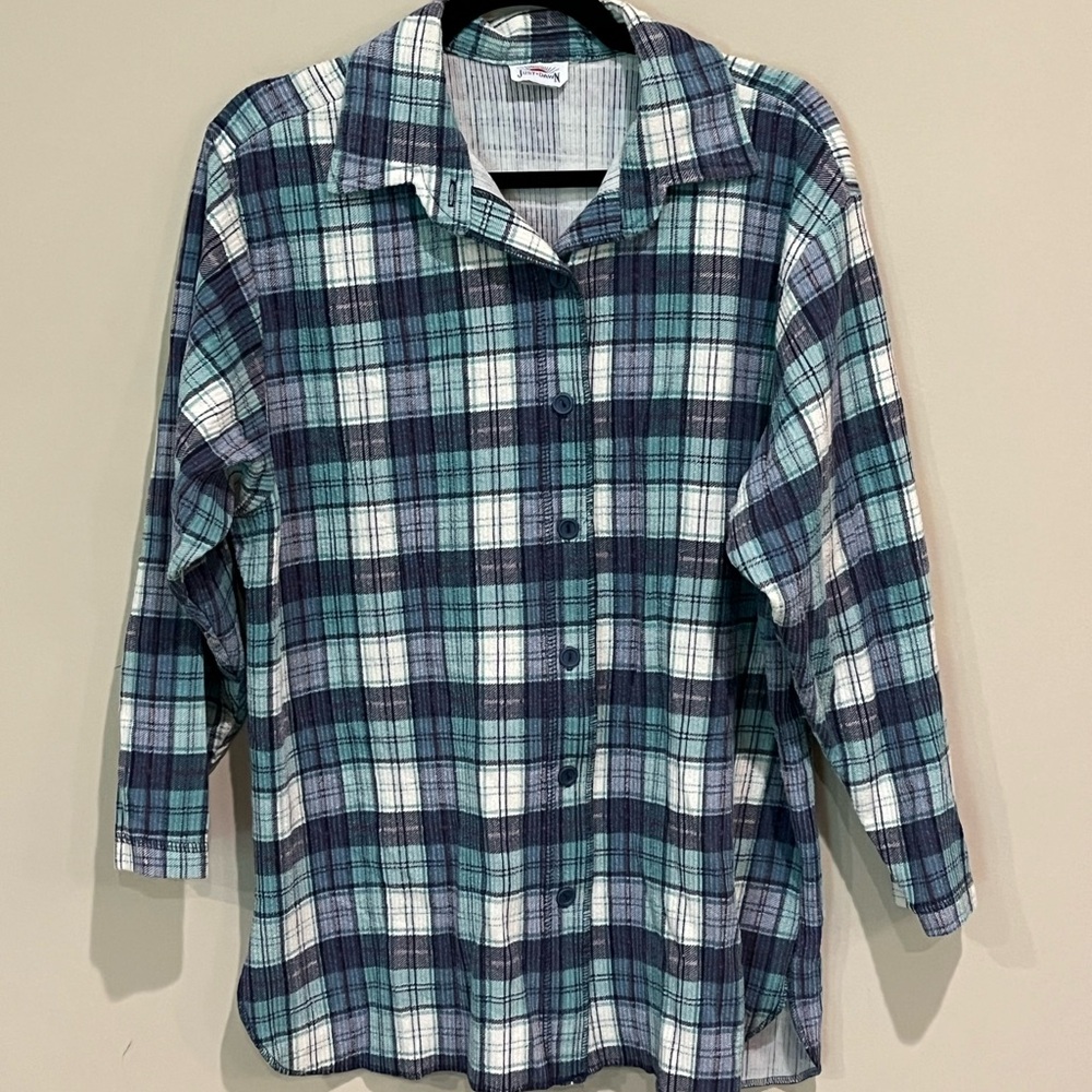 Plaid Button-Up Shirt
